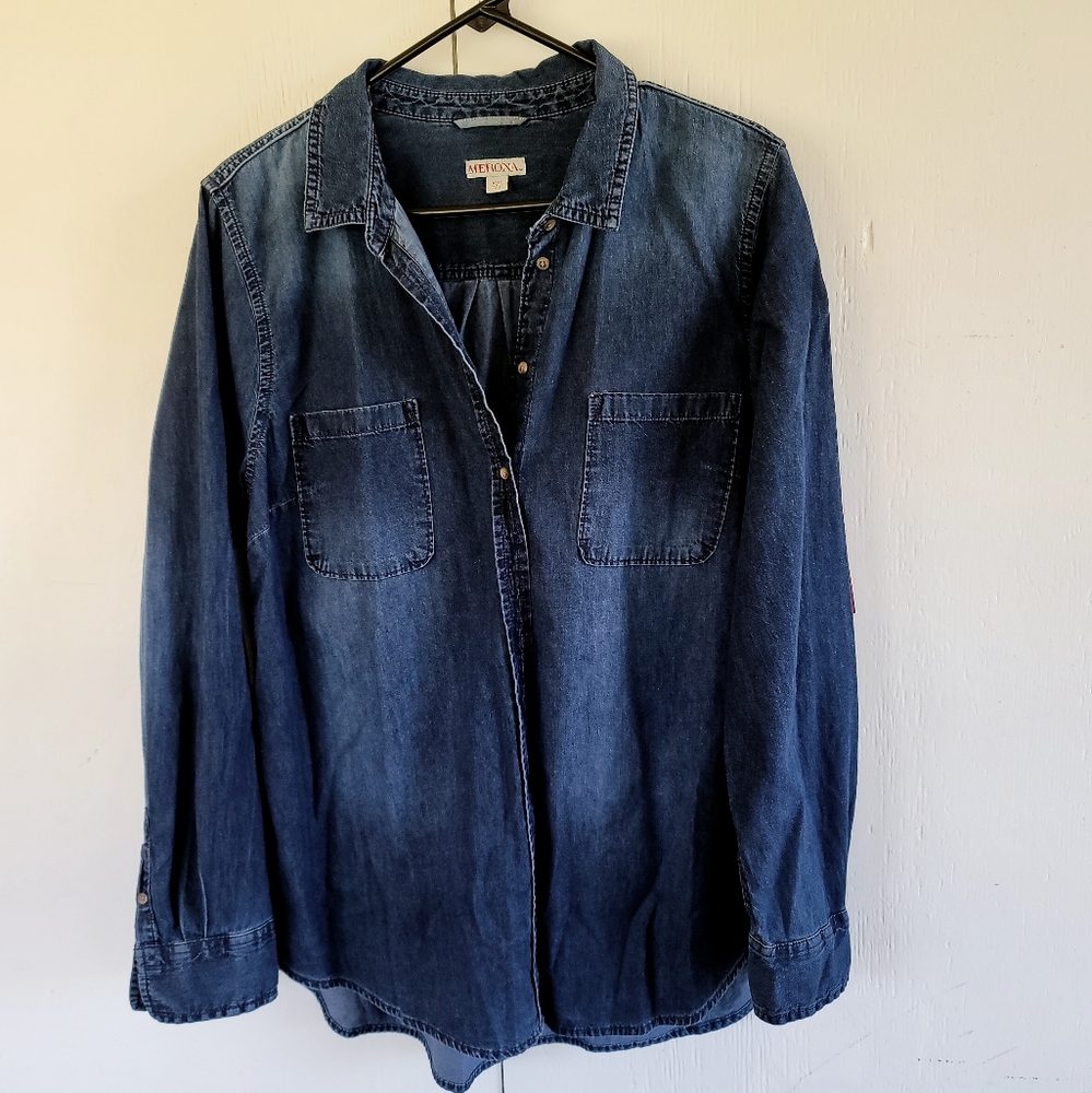 Denim button up shirt